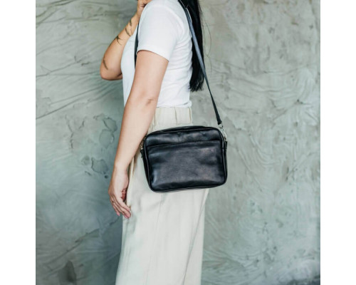 Жіноча сумка Джорджія гладка чорна