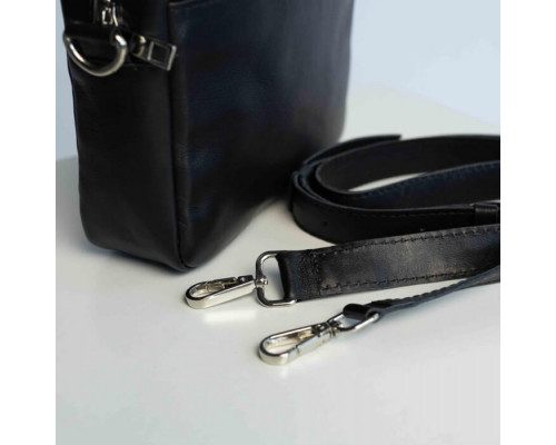 Жіноча сумка Джорджія гладка чорна