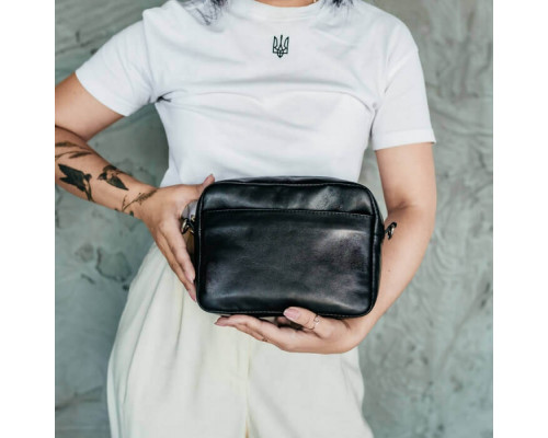 Жіноча сумка Джорджія гладка чорна