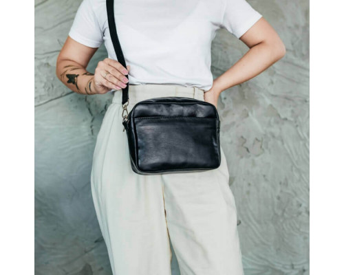 Жіноча сумка Джорджія гладка чорна