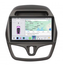 Штатная магнитола Lesko для Chevrolet Spark IV 2015-2018 экран 9" 4/64 QLED CarPlay 4G Wi-Fi GPS 360 Prime