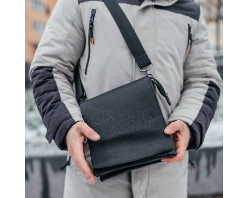 Чоловіча шкіряна сумка через плече Канзас