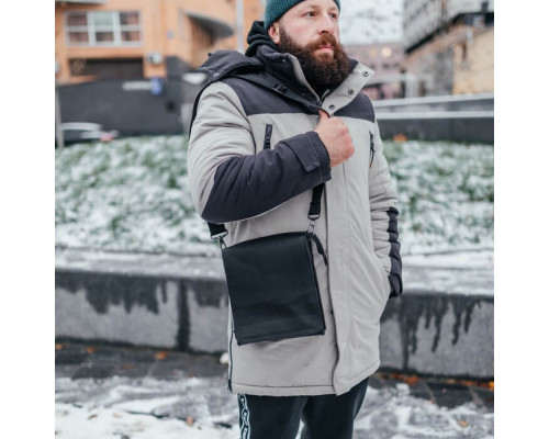 Чоловіча шкіряна сумка через плече Канзас