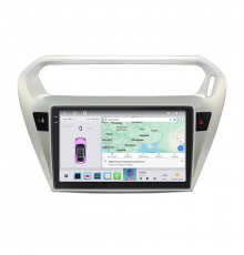 Штатная магнитола Lesko для Citroen C-Elysee I Рестайлинг 2016-н.в. экран 9" 4/64 QLED CarPlay 4G Wi-Fi GPS 360 Prime