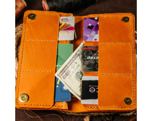 Чоловічий клатч Лонгер рудий