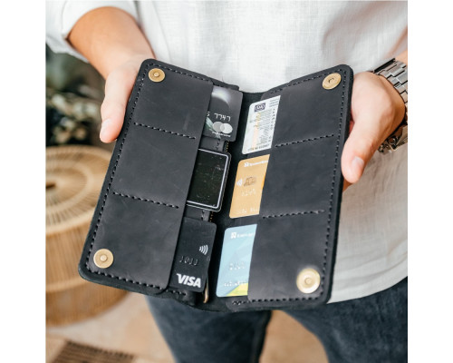 Чоловічий клатч Лонгер чорний