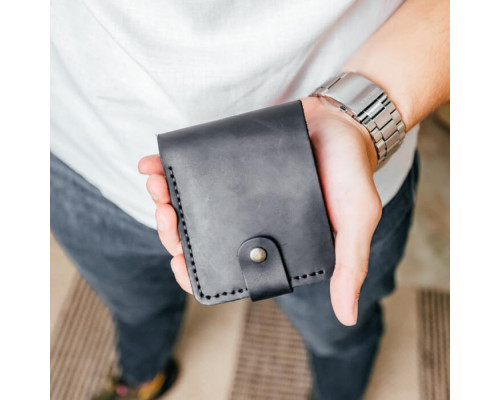 Чоловічий гаманець Біфолд чорний