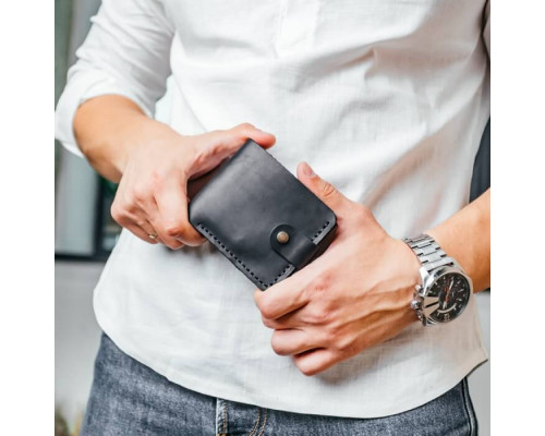 Чоловічий гаманець Біфолд чорний