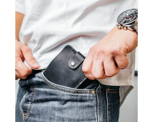 Чоловічий гаманець Біфолд чорний