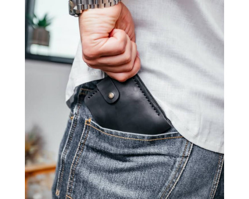 Чоловічий гаманець Біфолд чорний