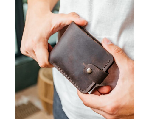 Чоловічий гаманець Біфолд коричневий
