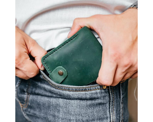 Чоловічий гаманець Біфолд зелений
