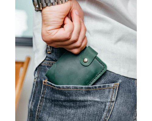 Чоловічий гаманець Біфолд зелений