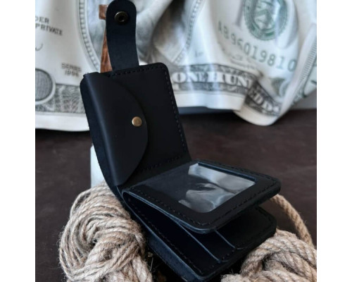 Чоловічий гаманець Біфолд Сіетл чорний