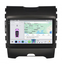 Штатная магнитола Lesko для Ford Edge II Рестайлинг 2018-н.в. экран 9" 4/64 QLED CarPlay 4G Wi-Fi GPS 360 Prime