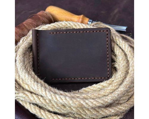 Затискач для грошей коричневий