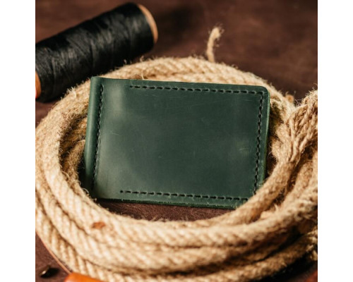 Затискач для грошей зелений