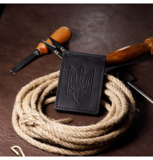 Затискач для грошей чорний Тризуб