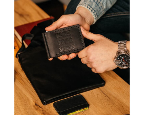 Затискач для грошей чорний MNS