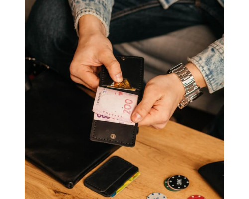 Затискач для грошей чорний MNS