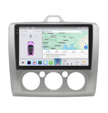 Штатная магнитола Lesko для Ford Focus II (North America) 2007-2010 экран 9" 4/64 QLED CarPlay 4G Wi-Fi GPS 360 Prime