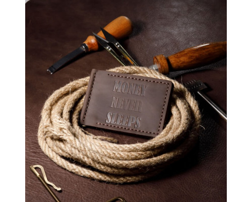 Затискач для грошей коричневий MNS