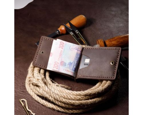 Затискач для грошей коричневий MNS