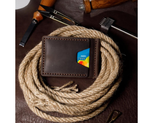 Затискач для грошей коричневий MNS