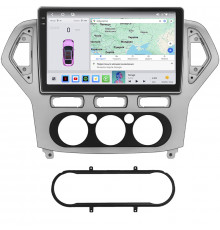 Штатная магнитола Lesko для Ford Mondeo IV 2006-2010 экран 10" 4/64 QLED CarPlay 4G Wi-Fi GPS 360 Prime