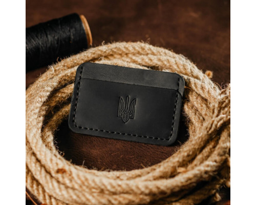 Картхолдер чорний Тризуб