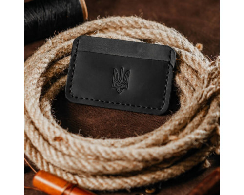 Картхолдер чорний Тризуб