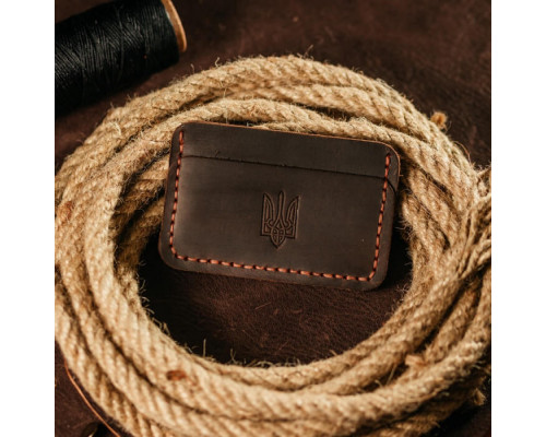 Картхолдер коричневий Тризуб