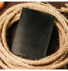 Чоловіча обкладинка на паспорт чорна