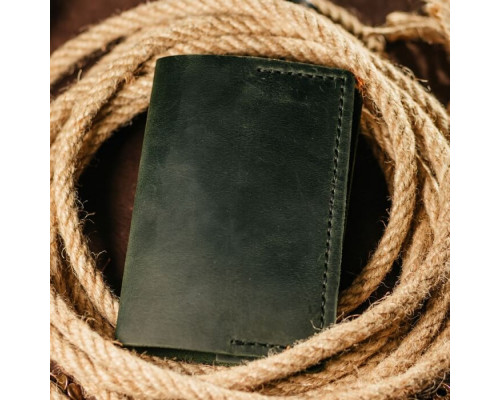 Чоловіча обкладинка на паспорт зелена