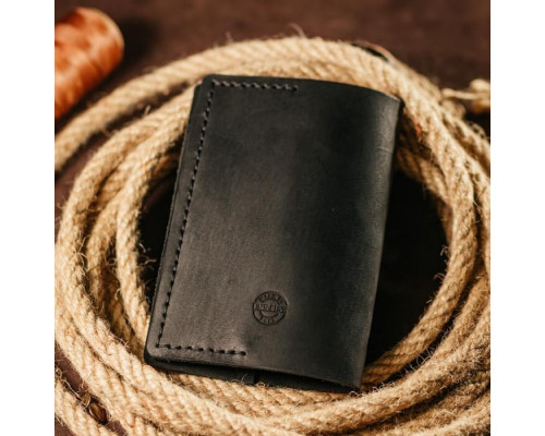 Чоловіча обкладинка на паспорт чорна Тризуб