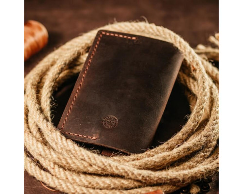 Чоловіча обкладинка на паспорт коричнева Тризуб