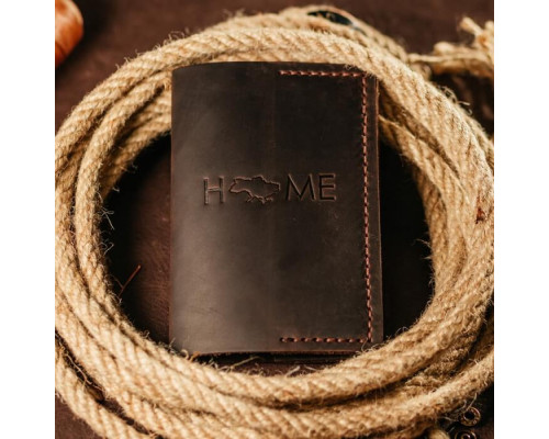 Чоловіча обкладинка на паспорт коричнева Home