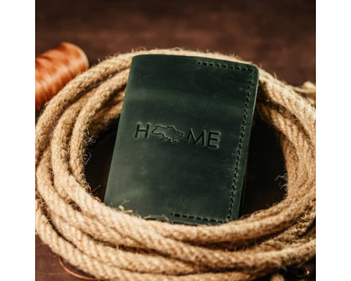 Чоловіча обкладинка на паспорт зелена Home