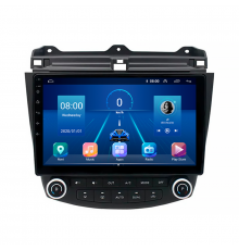 Штатная магнитола Lesko для Honda Accord VII 2002-2006 экран 10" 4/64Gb 4G Wi-Fi GPS Top