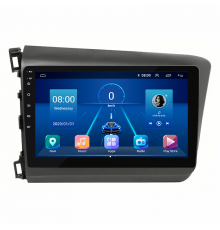 Штатная магнитола Lesko для Honda Civic IX 2011-2015 экран 9" 2/32Gb 4G Wi-Fi GPS Top