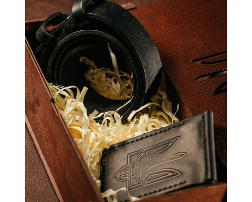 Подарунковий чоловічий набір з ременя Florida та затискача для грошей