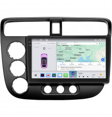 Штатная магнитола Lesko для Honda Civic VII 2000-2003 экран 9" 4/64 QLED CarPlay 4G Wi-Fi GPS 360 Prime