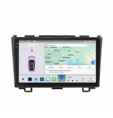 Штатная магнитола Lesko для Honda CR-V III 2006-2009 экран 9" 4/64 QLED CarPlay 4G Wi-Fi GPS 360 Prime