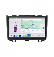 Штатная магнитола Lesko для Honda CR-V III Рестайлинг 2009-2012 экран 9" 4/64 QLED CarPlay 4G Wi-Fi GPS 360 Prime