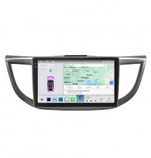 Штатная магнитола Lesko для Honda CR-V IV Рестайлинг 2014-2018 экран 10" 4/64 QLED CarPlay 4G Wi-Fi GPS 360 Prime