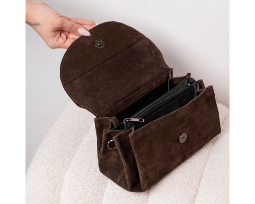 Жіноча сумка замшева Невада коричнева