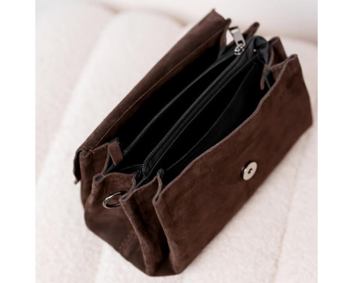 Жіноча сумка замшева Невада коричнева