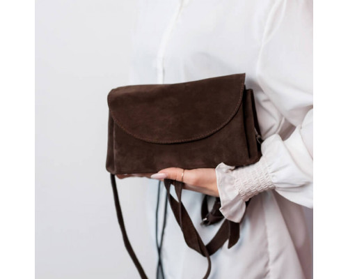 Жіноча сумка замшева Невада коричнева