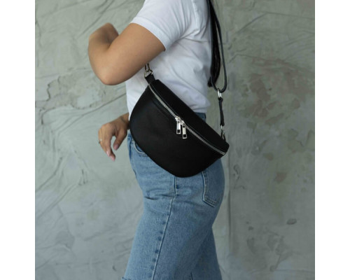 Жіноча сумка на пояс бананка Dallas чорна
