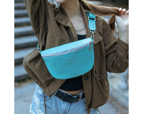 Жіноча сумка на пояс бананка Dallas бірюза